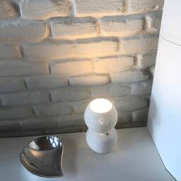 Handmade Ceramic Table Lamp - Organic Modern Minimalist Bedside Light, Touch Dimmer Led - thumbnail 3