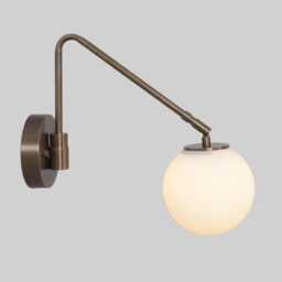 Mid-Century Modern Globe Wall Sconce - Adjustable Arm Lamp Lighting - thumbnail 3