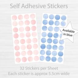 Pink Watercolor Polka Dot Wall Decals - Nursery Decor - thumbnail 2