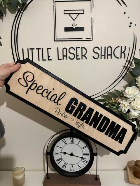 Special Grandparent - Street Sign 3D Look Personalised Wall Mount New Style Decor Gift Upto 12 Names Laser Cut Home - image 1