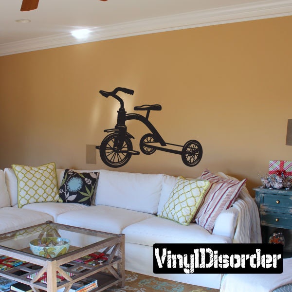 Tricycle Vinyl Wall Decal Or Car Sticker - Bicycletricyclest001Et - image 1