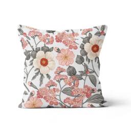 Floral Leaves Print Pillow Cover/Living Room Top/Modern Cushion Cover/Handmade Decorative Accessory/Home Decoration - thumbnail 2