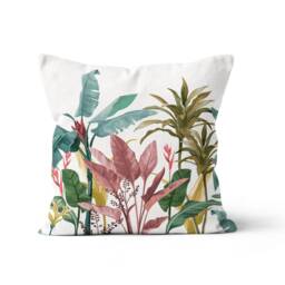 Floral Leaves Print Pillow Cover/Living Room Top/Modern Cushion Cover/Handmade Decorative Accessory/Home Decoration - thumbnail 3