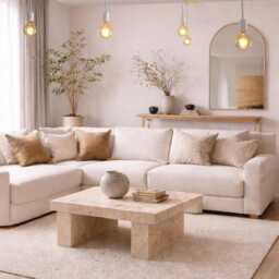 Minimalist Wooden Pendant Light - Modern Designer Ceiling For Living Room 5 Fixture - thumbnail 2