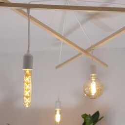 Minimalist Wooden Pendant Light - Modern Designer Ceiling For Living Room 5 Fixture - thumbnail 3