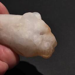 One Of A Kind Randolph Johnson's Hand Carve Impression Spirit Leopard in Citrine Crystal Quarts - thumbnail 3