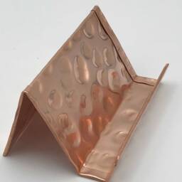 Hammered Copper Business Card Holder - Handcrafted Desk Accessory, Usa Made Office Decor - thumbnail 4