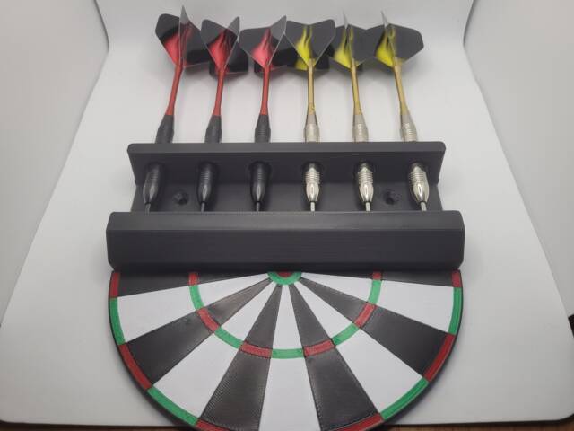 Wall Mountable Dart Holder - Dartboard Inspired Stand Customizable Gift Perfect Organiser For Lovers Games Room - image 1