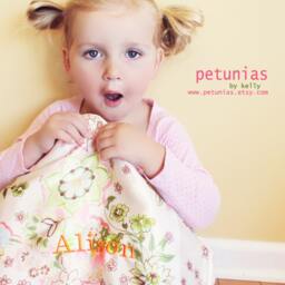 Personalized Baby Lovey Blanket Satin & Minky Security Blanket - thumbnail 2