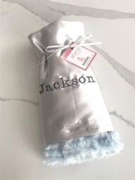 Personalized Baby Lovey Blanket Satin & Minky Security Blanket