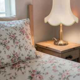 Traditional Cream Fabric Lampshade Handmade For Table & Floor Standard Lamp Bases, Wall Light Fixtures, Ceiling Fittings - thumbnail 2