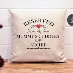 Personalised Nanny Cushion Mothers Day Gift Reserved For, Gift From Child Grandma - thumbnail 2