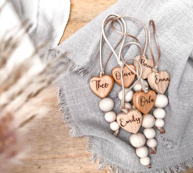 Rustic Heart Hanging Decoration , Christmas Tree Decoration, Ornament, Wooden Heart, Personalised Gift Wrapping, Festive - image 1
