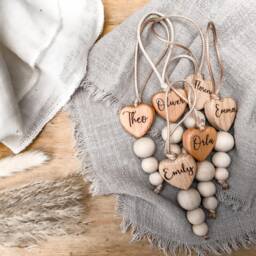 Rustic Heart Hanging Decoration , Christmas Tree Decoration, Ornament, Wooden Heart, Personalised Gift Wrapping, Festive - thumbnail 2
