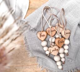Rustic Heart Hanging Decoration , Christmas Tree Decoration, Ornament, Wooden Heart, Personalised Gift Wrapping, Festive - thumbnail 1