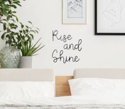 Rise & Shine Wire Wall Art Metal Sign Bedroom Decor Over The Bed, Words Homemade Gift Housewarming - thumbnail 1