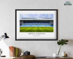 Rangers Ibrox Stadium Art Print - Poster Impressionist Painting Drawing Gift For Him Football Fan Dad Granddad Son Brother Fc - thumbnail 1