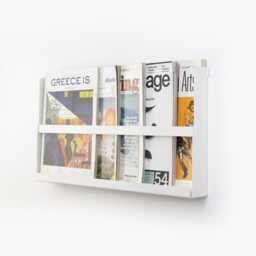 Wall Mounted Big Magazine Rack/& Book Holder Gift For Readers Cafe Display Minimalist Showcase - thumbnail 4