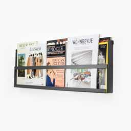 Wall Mounted Big Magazine Rack/& Book Holder Gift For Readers Cafe Display Minimalist Showcase - thumbnail 2