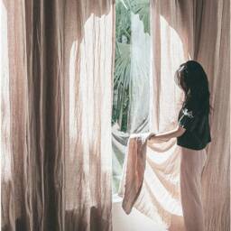 40 Colors , A Pair Of Dusty Pink 100% Linen Curtains , Living Room Curtains, Bedroom Custom Made Wide Panels - thumbnail 2