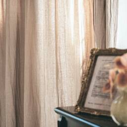 40 Colors , A Pair Of Dusty Pink 100% Linen Curtains , Living Room Curtains, Bedroom Custom Made Wide Panels - thumbnail 3