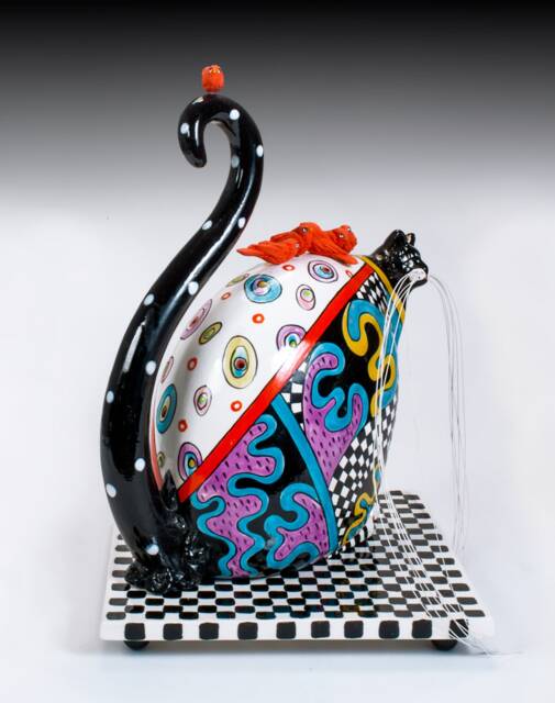 Ceramic Cat Sulpture - Za Zing - image 1