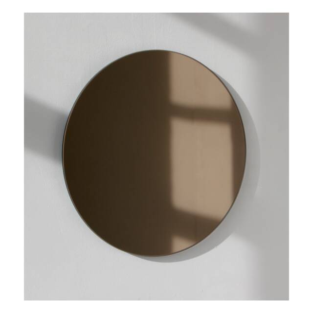 Orbis??? Bronze Tinted Round Contemporary Frameless Mirror, Customisable - image 1