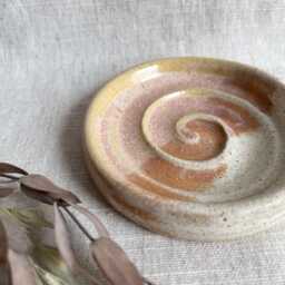 Mini Dunes Soap Dish, Ceramic Bathroom Tray, Handmade Kitchen Pottery, Household Holder, Thrown Textured Dishes - thumbnail 3