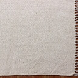 Hand Block Printed Cotton Rug Boho Beige Area Carpet For Kitchen, Patio, Yoga - thumbnail 4