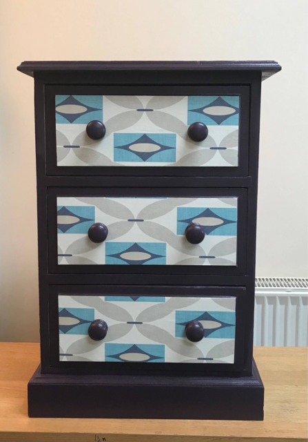 Soldsoldsoldsturdy Pine Drawer Set/Nightstand Upcycled in Farrow & Ball Pelt - image 1