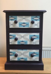 Soldsoldsoldsturdy Pine Drawer Set/Nightstand Upcycled in Farrow & Ball Pelt