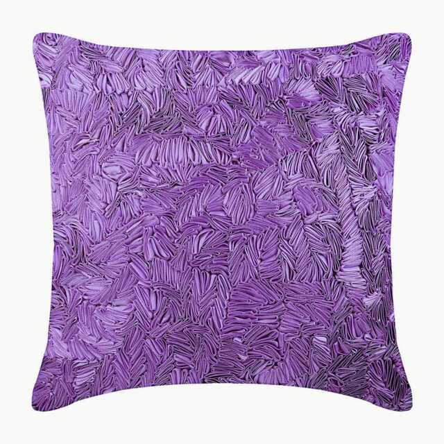 "Art Silk Purple Cushion Cover 16""x16" - image 1