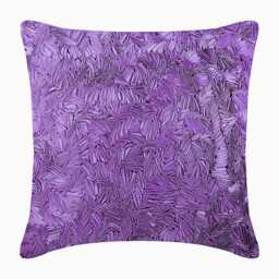 "Art Silk Purple Cushion Cover 16""x16" - thumbnail 1