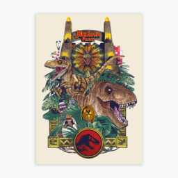 Jurassic Park Print - Gate Entrance Poster Kids Bedroom Wall Art - thumbnail 2