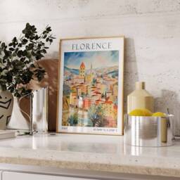 Florence Travel Print, Poster, Italy Wall Art, Italian Decor, Gift, Cathedral Art - thumbnail 2