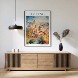 Florence Travel Print, Poster, Italy Wall Art, Italian Decor, Gift, Cathedral Art - thumbnail 1