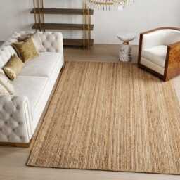 Natural Jute Rug Braided Area Bohemian Rug, Rectangle Custom Size Jute Rug, Square Rug Large - thumbnail 3