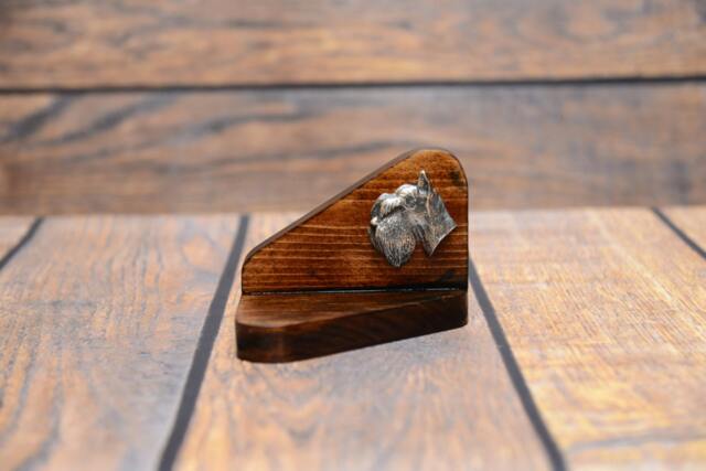 Schnauzer - Wooden Candlestick With Dog, Souvenir, Decoration, Limited Edition, Collection - image 1