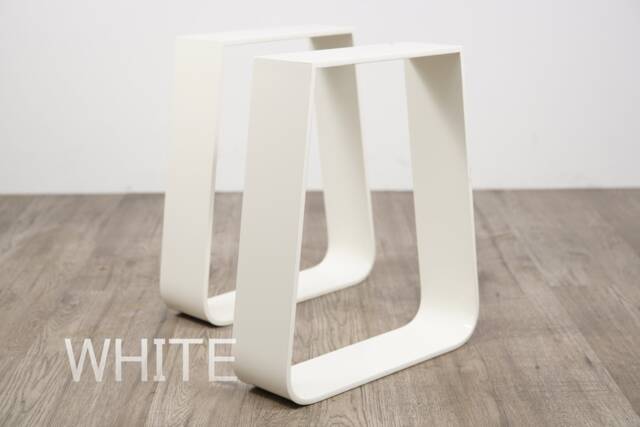 Trapezoid Coffeetable Legs, Steel Bench Legs With Bent Corners, Set Of 2 - image 1