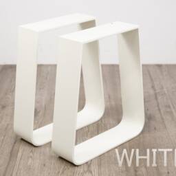Trapezoid Coffeetable Legs, Steel Bench Legs With Bent Corners, Set Of 2 - thumbnail 3