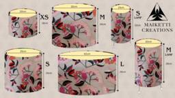 Pink Wattle Lampshade - Table Lamp Australiana Bottlebrush Gumnut Gum Tree Australian Design - thumbnail 1