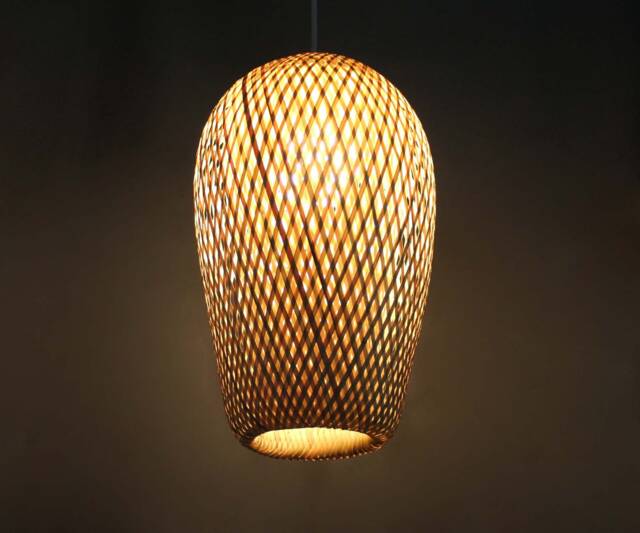 Rustic Bamboo Pendant Light Rural Style Hanging Lamp - image 1