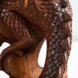 Wooden Dragon Statue, Unique Sculpture, Chinese Dragon, Mystical Animal, Miniature, Handcarved, Office Decor, Gifts For Him, Birthday Gift - thumbnail 4