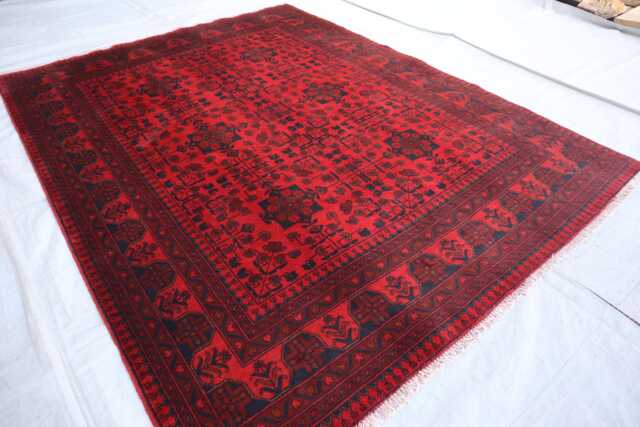 5x7 Ft Afghan Bukhara Handmade Geometric Genuine Rug, Khal Mohammedi Area Turkmen Oriental Living Room D??cor Carpet - image 1