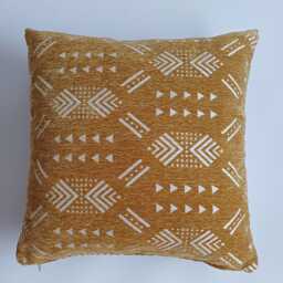 Moroccan Velvet Cushion Cover, Handmade Brocade Mustard Yellow Pillow Case, Decorative 20''x20''/50x50 cm