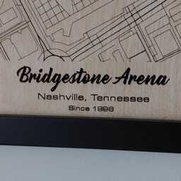 Bridgestone Arena Wall Art Laser Engraved Wood, Nashville Predators Gift - thumbnail 3