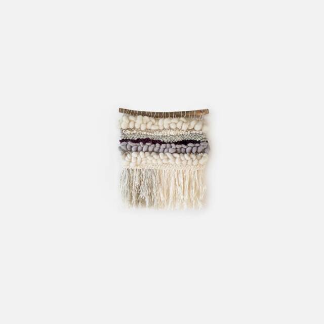 Neutral Woven Wall Hanging Small Boho Tapestry For Nursery Decor - image 1