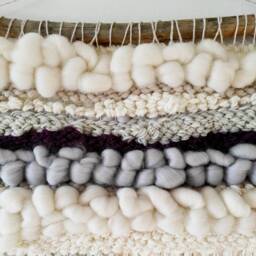 Neutral Woven Wall Hanging Small Boho Tapestry For Nursery Decor - thumbnail 4