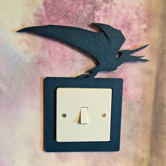 Pterodactyl Lightswitch Cover- Dinosaur Wall Art - Home Decor 3D Printed Multiple Colours Available - image 1