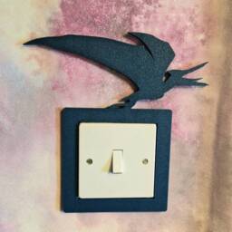 Pterodactyl Lightswitch Cover- Dinosaur Wall Art - Home Decor 3D Printed Multiple Colours Available - thumbnail 1